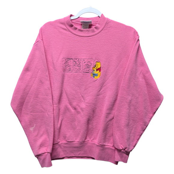 90s Winnie The Pooh Embroidered Crewneck Sweatshirt - Picture 1 of 6